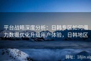 平台战略深度分析：日韩专区如何借力数据优化升级用户体验，日韩地区