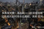 多角度观察：黑料网入口处层层隐秘信息揭开名利场背后真相，黑料 官网