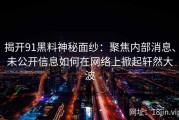 揭开91黑料神秘面纱：聚焦内部消息、未公开信息如何在网络上掀起轩然大波