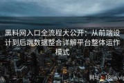 黑料网入口全流程大公开：从前端设计到后端数据整合详解平台整体运作模式
