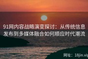 91网内容战略演变探讨：从传统信息发布到多媒体融合如何顺应时代潮流