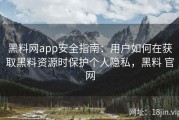 黑料网app安全指南：用户如何在获取黑料资源时保护个人隐私，黑料 官网