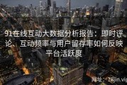 91在线互动大数据分析报告：即时评论、互动频率与用户留存率如何反映平台活跃度