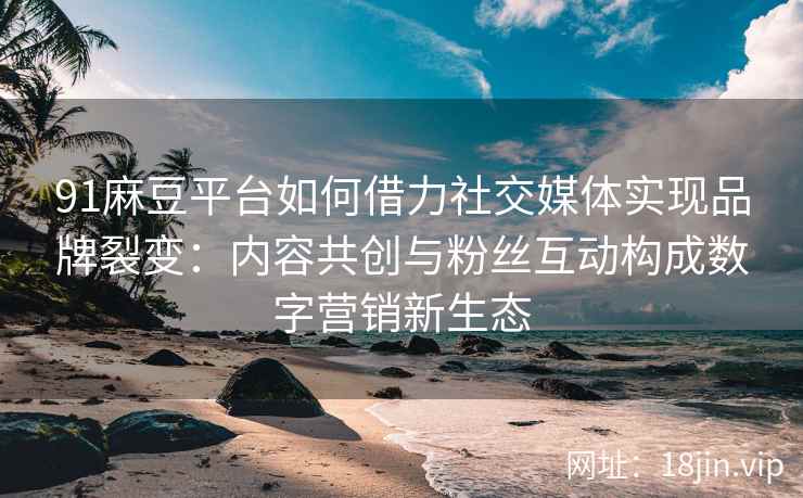 91麻豆平台如何借力社交媒体实现品牌裂变：内容共创与粉丝互动构成数字营销新生态