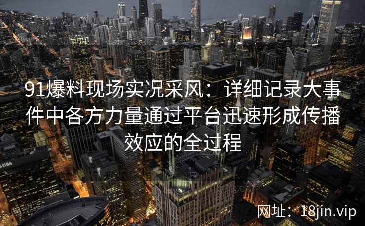91爆料现场实况采风：详细记录大事件中各方力量通过平台迅速形成传播效应的全过程